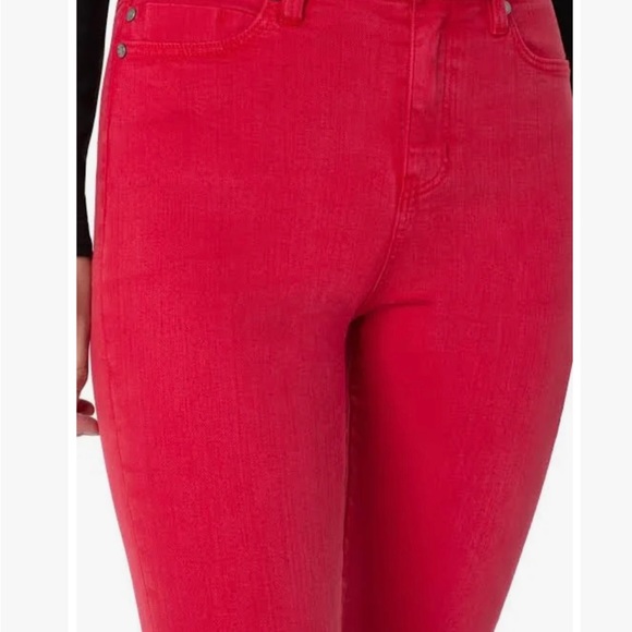 New/no tags Liverpool jeans high rise/skinny/ankle size size-2/26. Bright red! - Picture 3 of 4